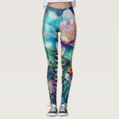 ruggegraatbloem leggings (Voorkant)