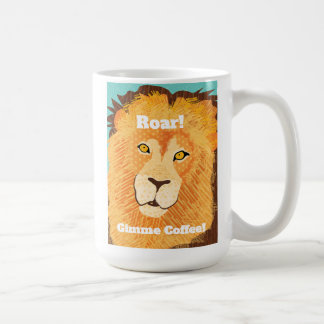 Rugir! Visage du lion graphique 15 oz. Mug