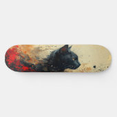 Rugkat abstract schilderij skateboard (Horizontaal)