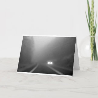 Ruglijke nacht - naderende koplampen kaart