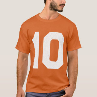 Rugnummer 10en Athletic Sports-vriend T-shirt