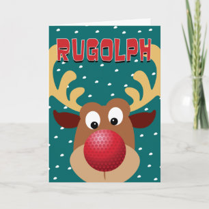 Rugolph het rendier feestdagen kaart