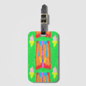 Rugs en Rags abstracte pure kunst hoogste Bagagelabel (Voorkant (verticaal))