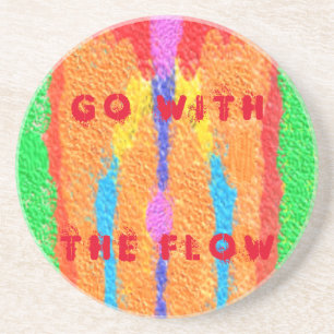 Rugs en Rags abstracte pure kunst hoogste Zandsteen Onderzetter