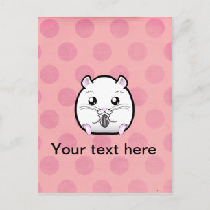 Rugular All White Syrian Hamster Briefkaart