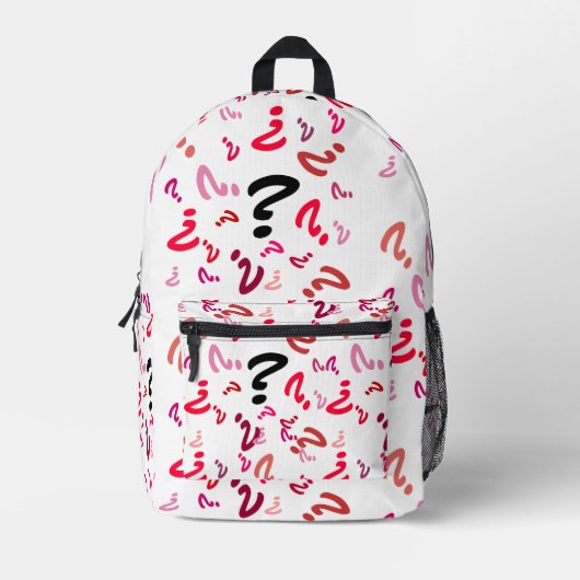 Rugzak (ao) - Vraagtekens in Reds (Voorkant)