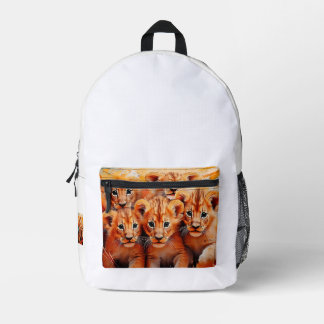 Rugzak - Five Lions Cubs Kunstwerk