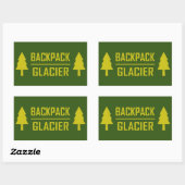 rugzak Glacier Rechthoekige Sticker (Vel)