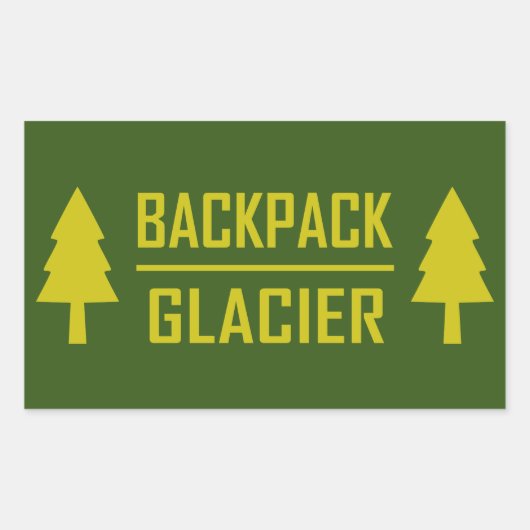 rugzak Glacier Rechthoekige Sticker (Voorkant)