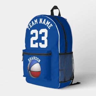 Rugzak kinder jongens basketbal sporten blauw w