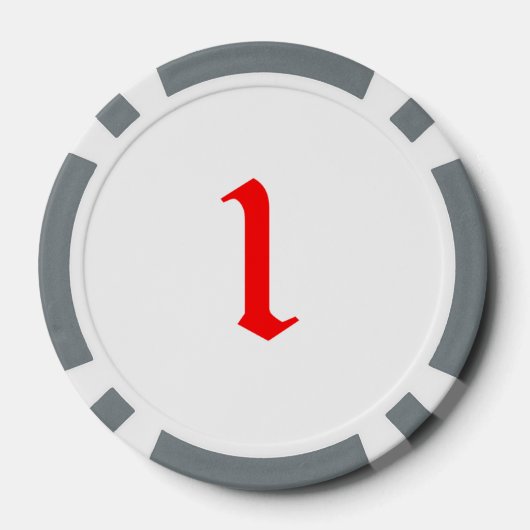 Rugzak Snowman grijs 1 gestreepte poker chip (Achterkant)