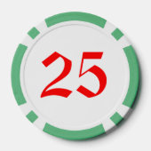 Rugzak Snowman groen 25 gestreepte pokerchip (Achterkant)