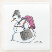 rugzak Snowman wit onderzetter (Voorkant)