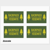 rugzak Yosemite Rechthoekige Sticker (Vel)