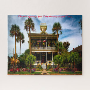 Ruhl House Galveston. Kerstgroeten Legpuzzel