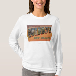 Ruidoso, New Mexico - Grote Letter-scènes T-shirt