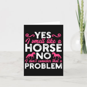 Ruik als een paard Grappig Paardrijden Meisje Hor Kaart