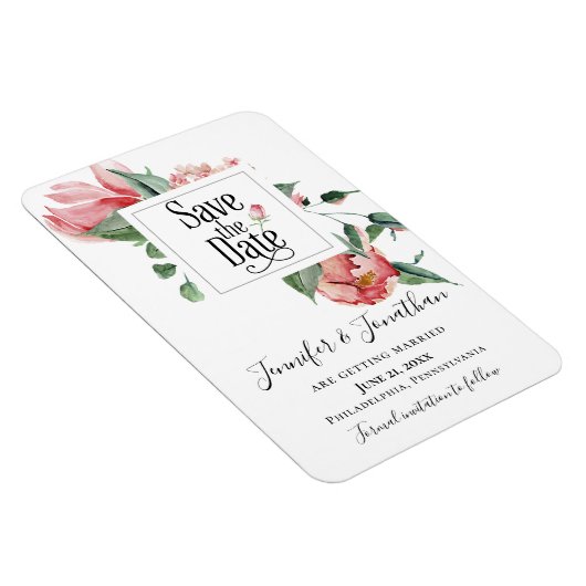 Ruik de Rozen, bespaar de datumbruiloft Magneet (Rechterzijde)