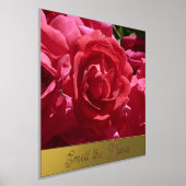 Ruik de Rozen Red Floral Gold Folie Afdrukken (Laagn)