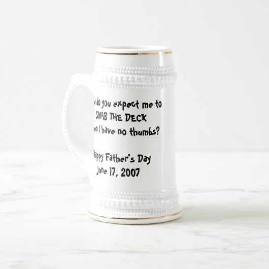 Ruik het deck? bierpul (Voorkant links)