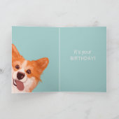 Ruik ik taart Schattigee Corgi Kaart (Binnen)