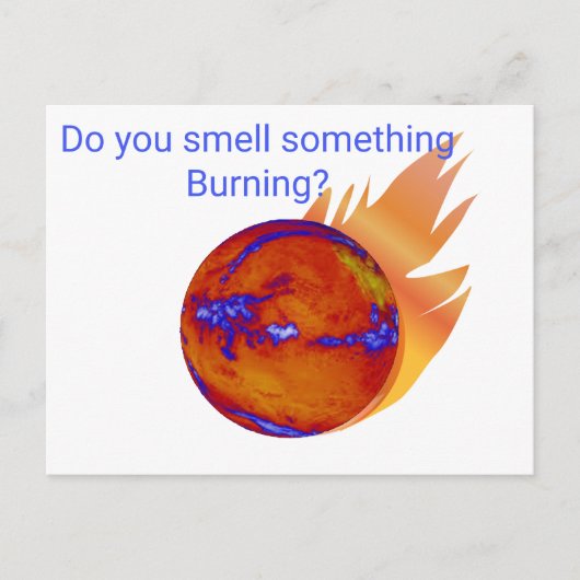 Ruik je iets dat de klimaatverandering in de hand  briefkaart (Voorkant)
