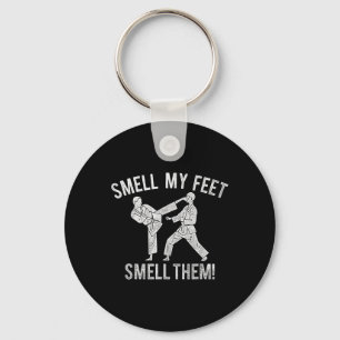 Ruik mijn karate voeten grappig shirt sleutelhanger