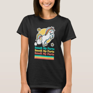 Ruik mijn kunstschilderij Unicorn Gekke Retro T-shirt