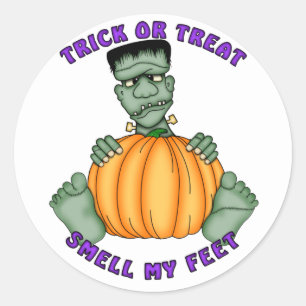 Ruik mijn voeten Halloween Ronde Sticker