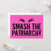 Ruim het citaat van de Feminist Patriarchy Cool Pi Kaart (Voorkant / Achterkant in situ)