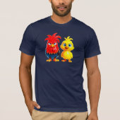 Ruime schelp en stof in 3D porselein. T-shirt (Voorkant)