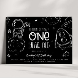 Ruimte 1e Verjaardag - Houston uitnodiging