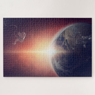 Ruimte Aarde & Astronaut Puzzel