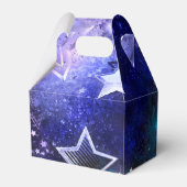 Ruimte-achtergrond met sterren bedankdoosjes (Achterkant)