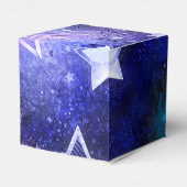 Ruimte-achtergrond met sterren bedankdoosjes (Achterkant)