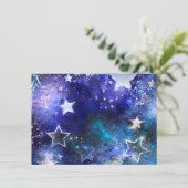 Ruimte-achtergrond met sterren bedankkaart (Staand voorkant)