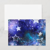 Ruimte-achtergrond met sterren bedankkaart (Voorkant / Achterkant)