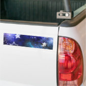Ruimte-achtergrond met sterren bumpersticker (Op Truck)
