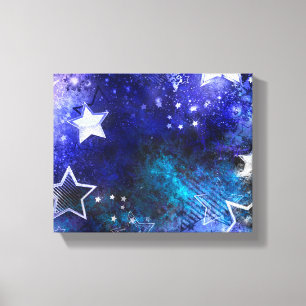 Ruimte-achtergrond met sterren canvas afdruk