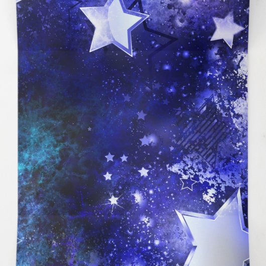 Ruimte-achtergrond met sterren drieluik uitnodiging (Binnenkant midden)