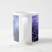 Ruimte-achtergrond met sterren extra grote beker (Achterkant)