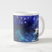 Ruimte-achtergrond met sterren extra grote beker (Voorkant rechts)