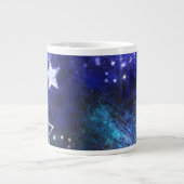 Ruimte-achtergrond met sterren extra grote beker (Voorkant)