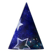 Ruimte-achtergrond met sterren feesthoedjes (Links)