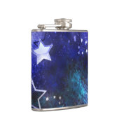 Ruimte-achtergrond met sterren heupfles (Rechts)