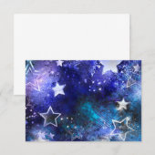 Ruimte-achtergrond met sterren kaart (Voorkant / Achterkant)