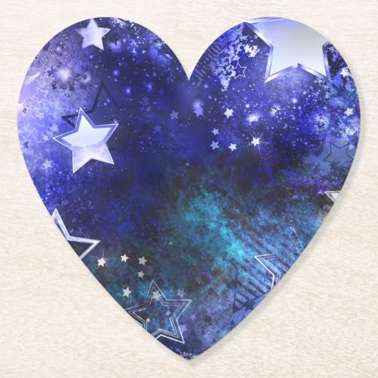 Ruimte-achtergrond met sterren kartonnen onderzetters (Voorkant)