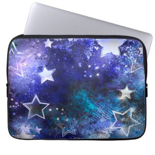 Ruimte-achtergrond met sterren laptop sleeve
