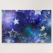 Ruimte-achtergrond met sterren legpuzzel (Horizontaal)