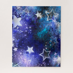 Ruimte-achtergrond met sterren legpuzzel
